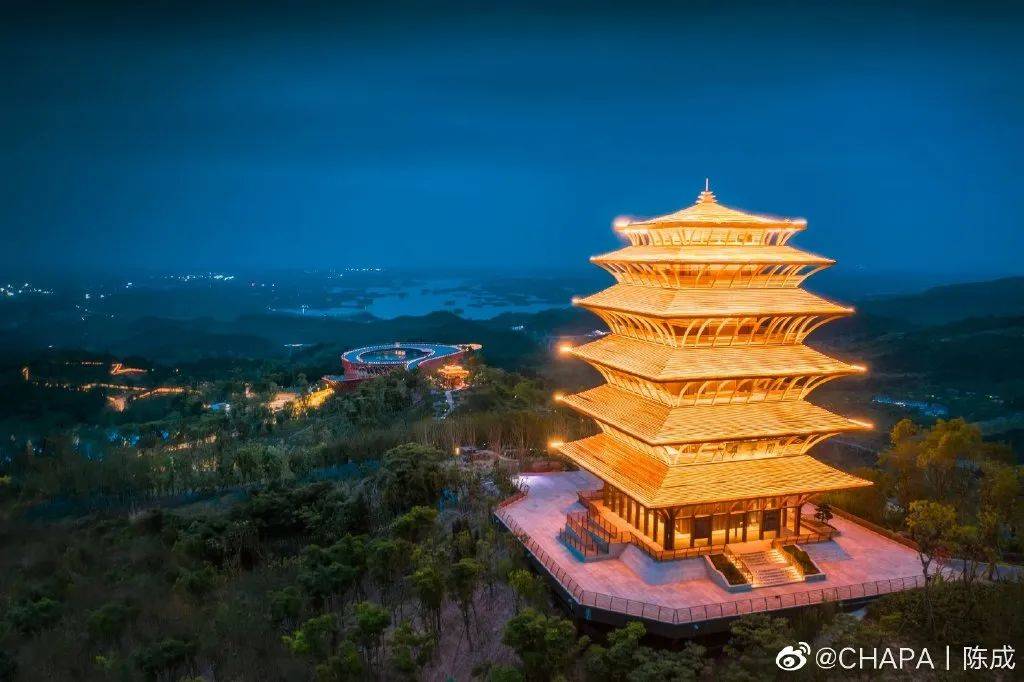 龙泉山城市森林公园丹景台夜景,你见过吗?