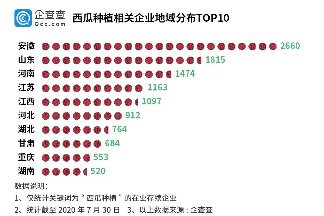 行业|西瓜企业大数据：安徽人最会“种西瓜”，行业65%为个体工商户