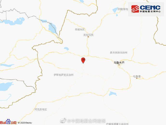 突发！新疆塔城地区乌苏市发生4.2级地震，震源深度17千米