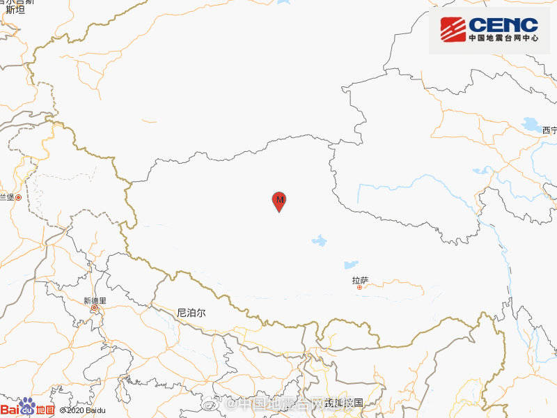 那曲|西藏尼玛县发生4.3级地震，震源深度10千米