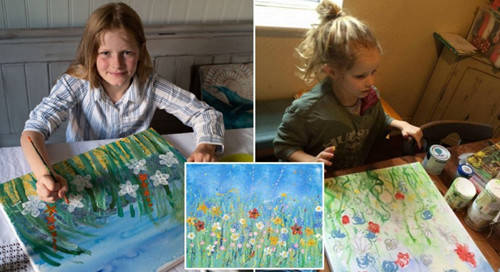 约合|10岁女孩画作共卖5万英镑 全数捐给慈善机构