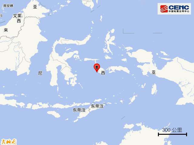 震源|印尼布鲁岛发生5.1级地震，震源深度10千米