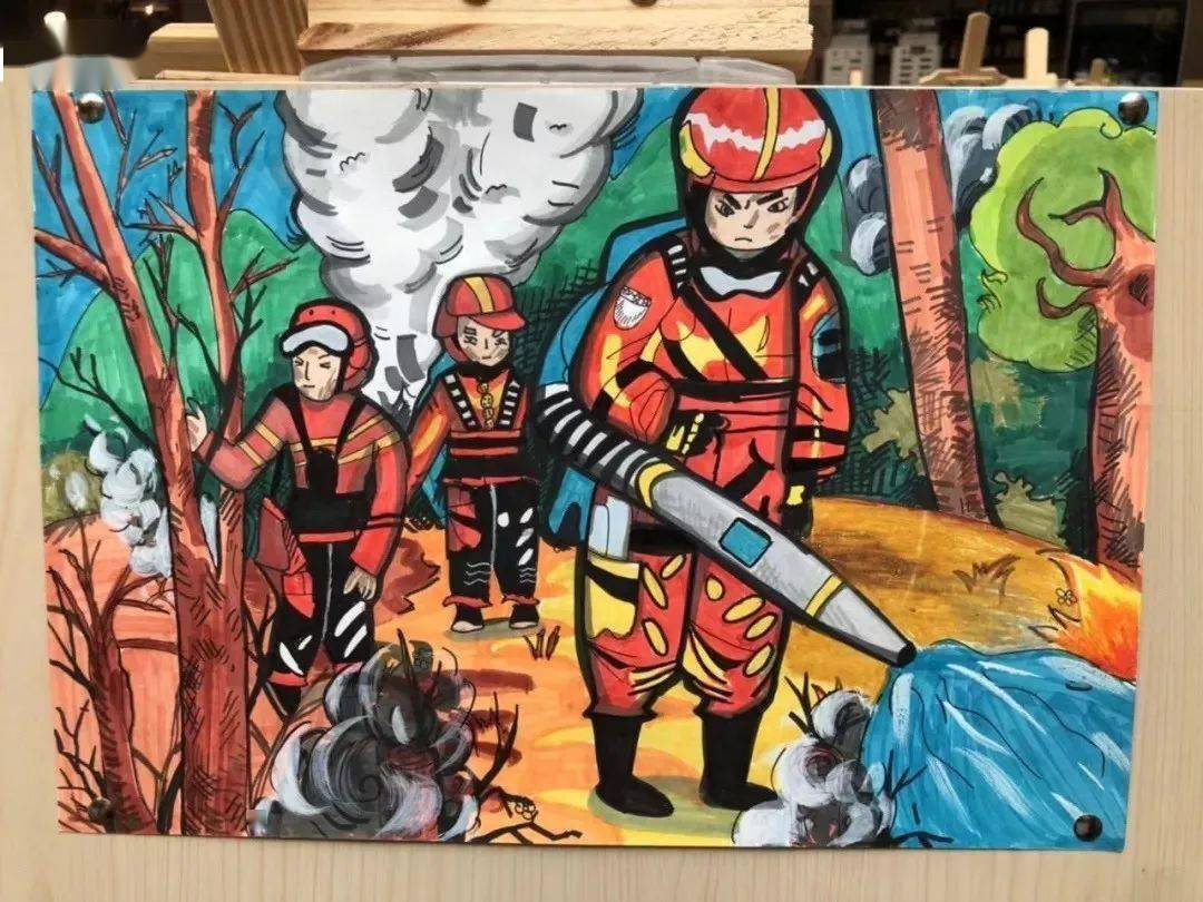 也不要吝啬孩子绘画和写作的天赋 快来参加 "小小消防员"儿童绘画