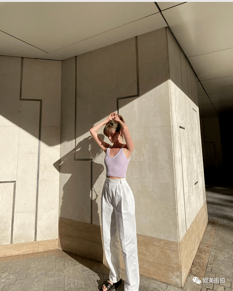 look|背心+西裤，超A气场！