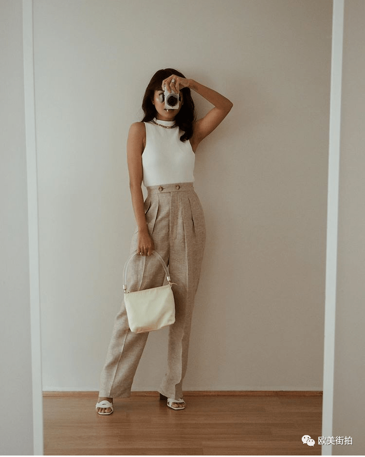 look|背心+西裤，超A气场！