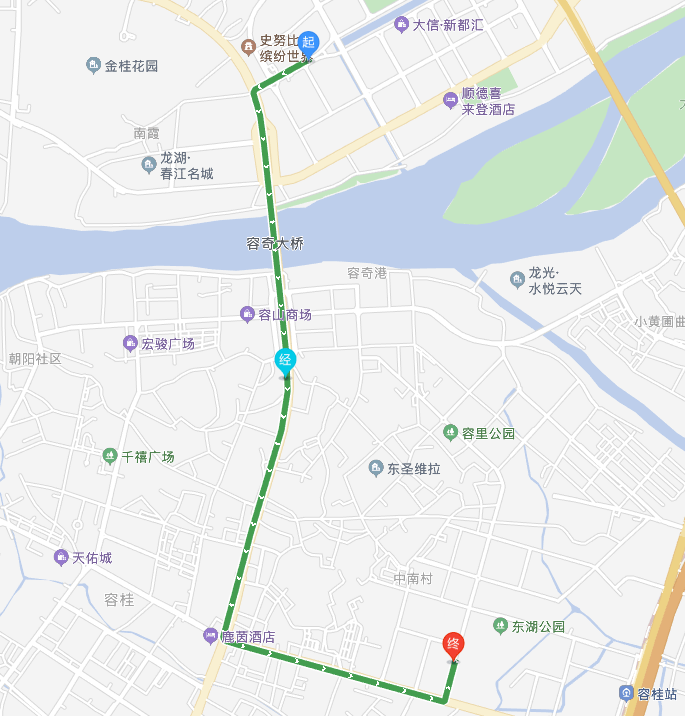 线路3 嘉信城市广场至东湖公园 嘉信城市广场直达容桂上佳市,暨大顺德