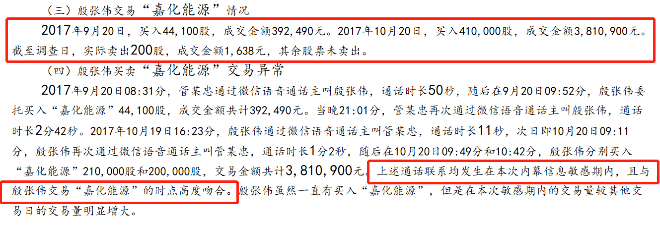 内幕交易|先助老友内幕交易又涉操纵市场，嘉化能源董事长能否“一走了之”？
