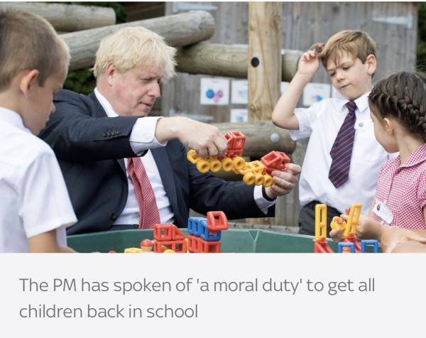 英国首相：九月开学是“国家优先事项” 