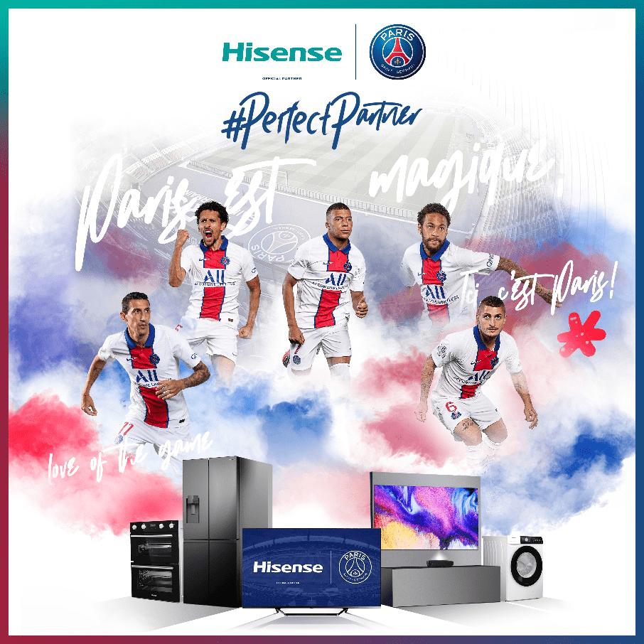 圣日耳曼|巴黎圣日耳曼俱乐部宣布中国品牌海信成为其全球官方赞助商