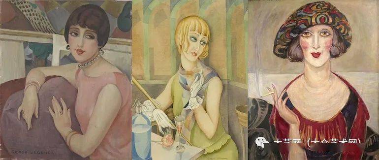 丹麦著名时尚女画家,插图家 gerda wegener 作品_格达·韦格纳