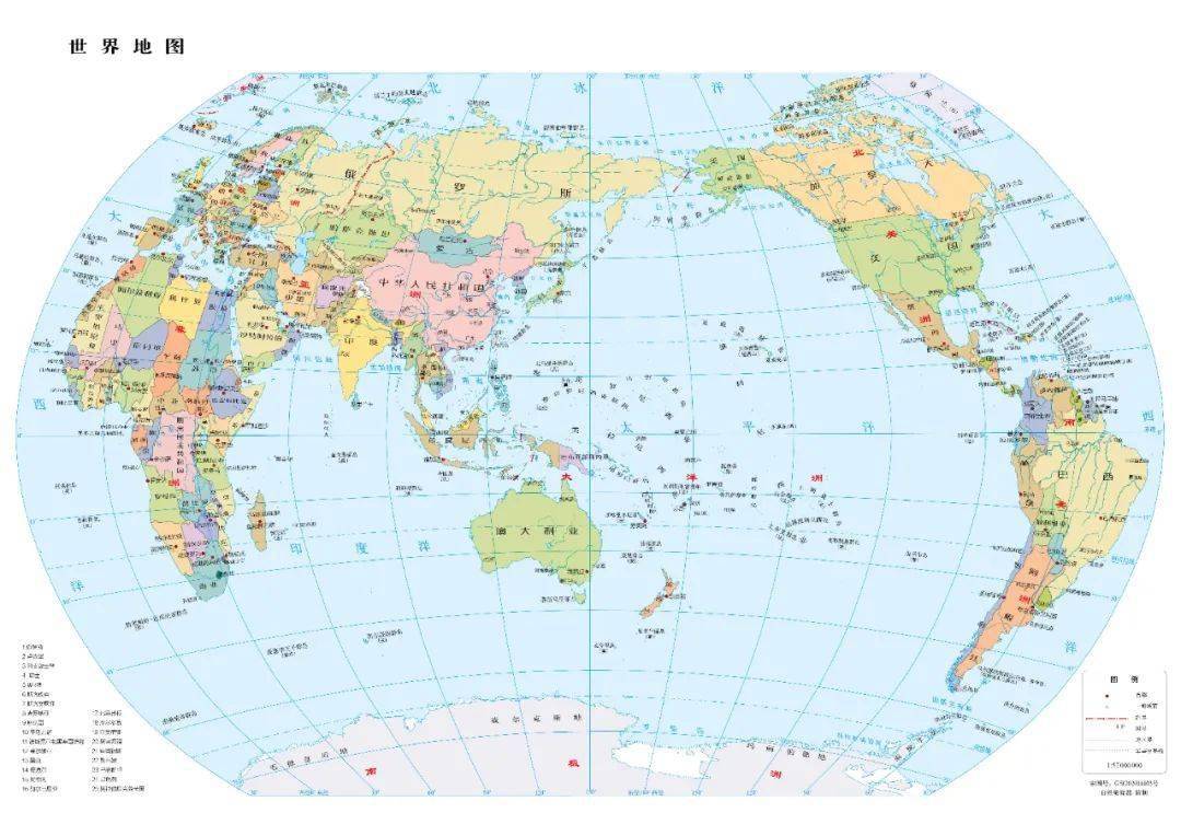 世界地图  :5700万