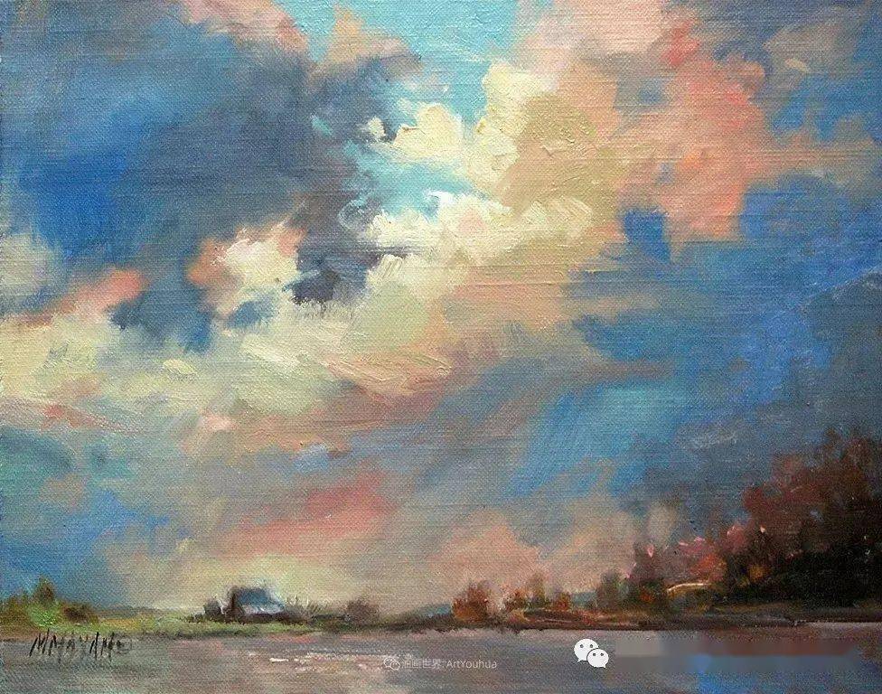 简约多彩的天空~美国画家玛丽·麦克萨姆风景油画欣赏