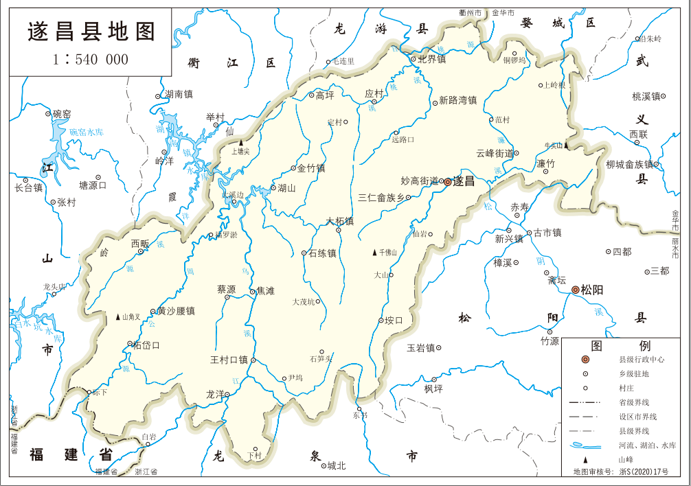 最新版浙江省标准地图发布,丽水市,9县(市,区)标准地图都在这↓↓↓