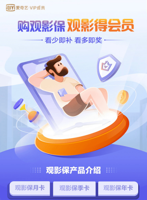 观影|爱奇艺推出观影保会员增值回馈服务 会员可根据观看时长获得额外会员权益