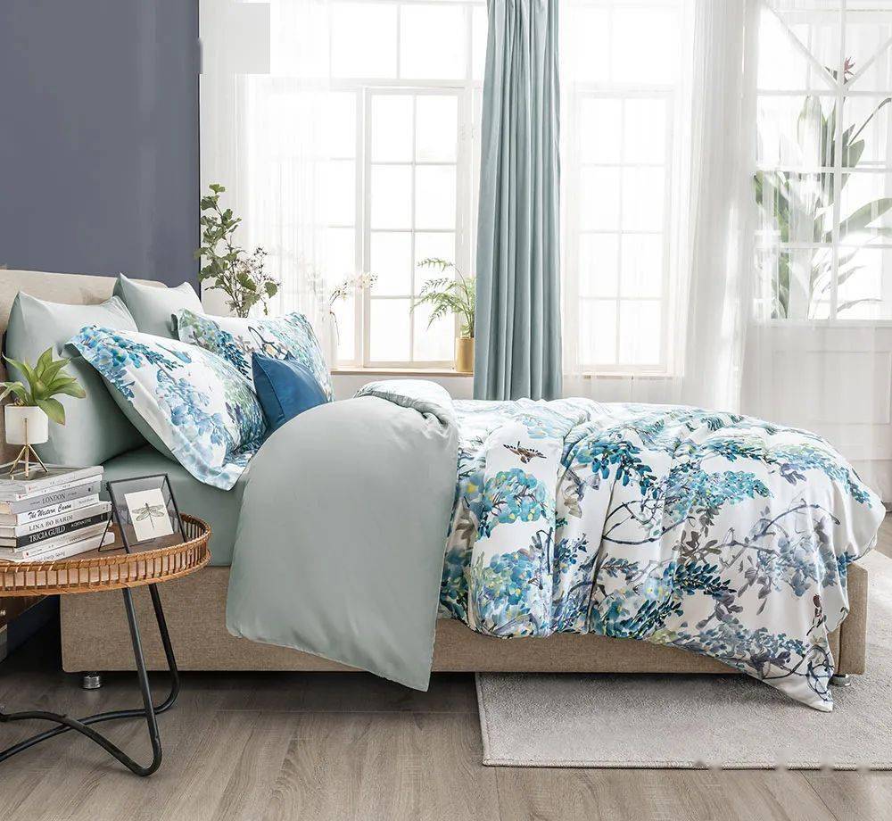 真丝|众筹丨高级美感英式床品,把浪漫的紫藤花园“搬”进卧室