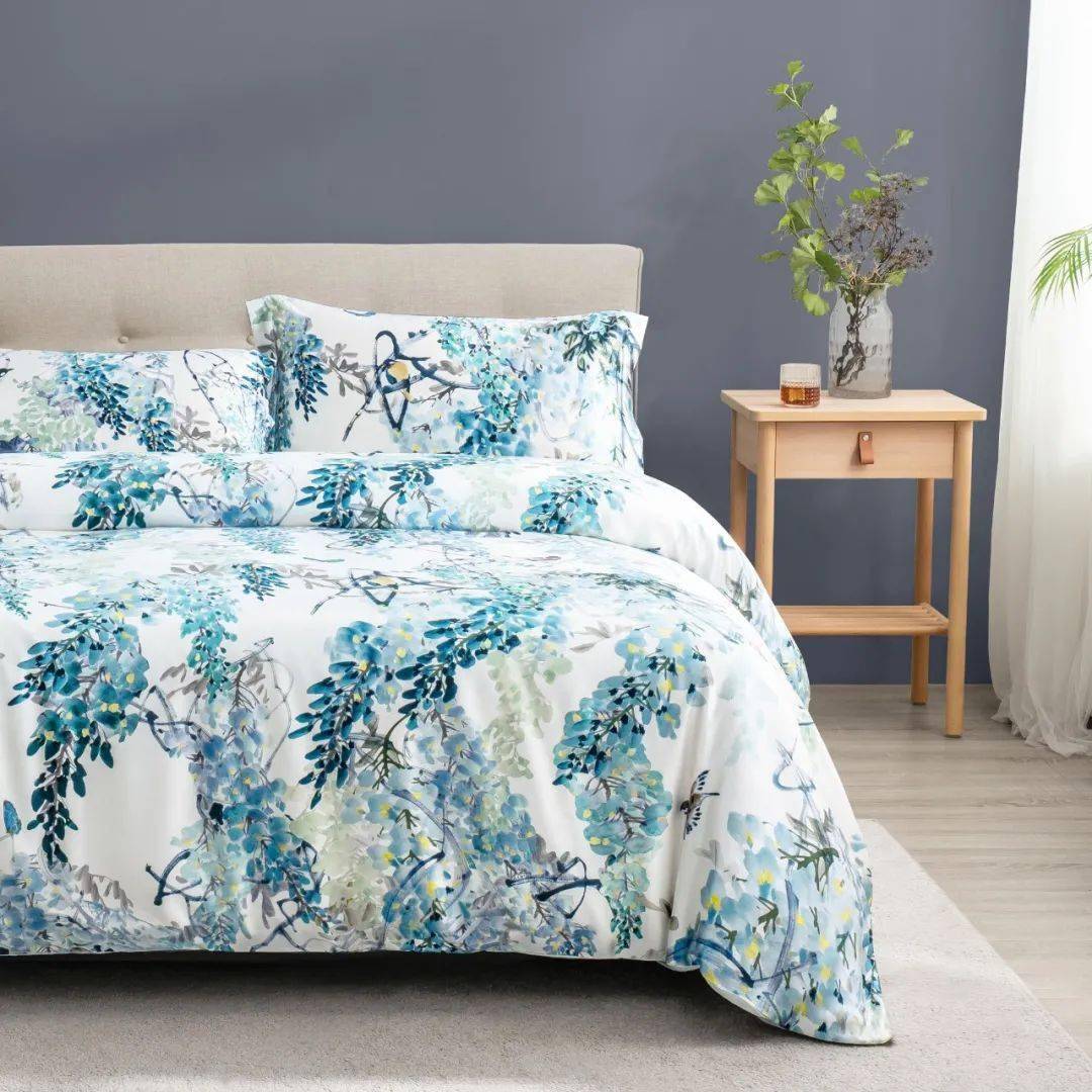 真丝|众筹丨高级美感英式床品,把浪漫的紫藤花园“搬”进卧室