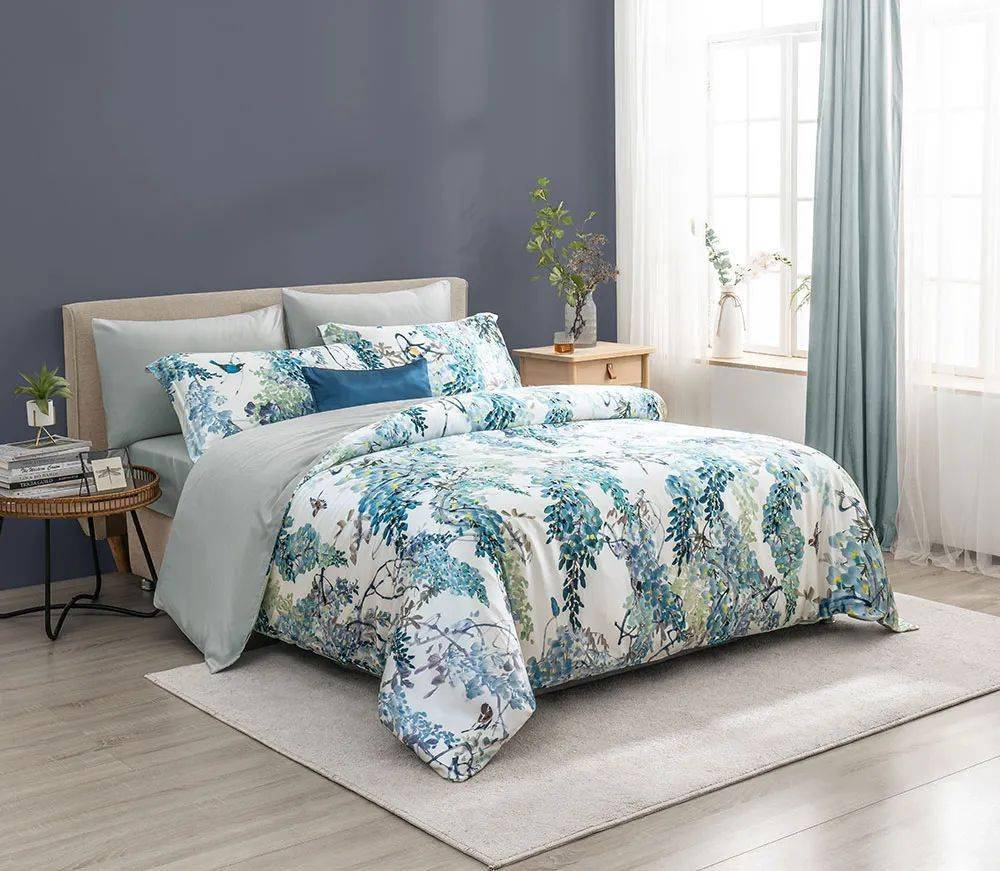 真丝|众筹丨高级美感英式床品,把浪漫的紫藤花园“搬”进卧室