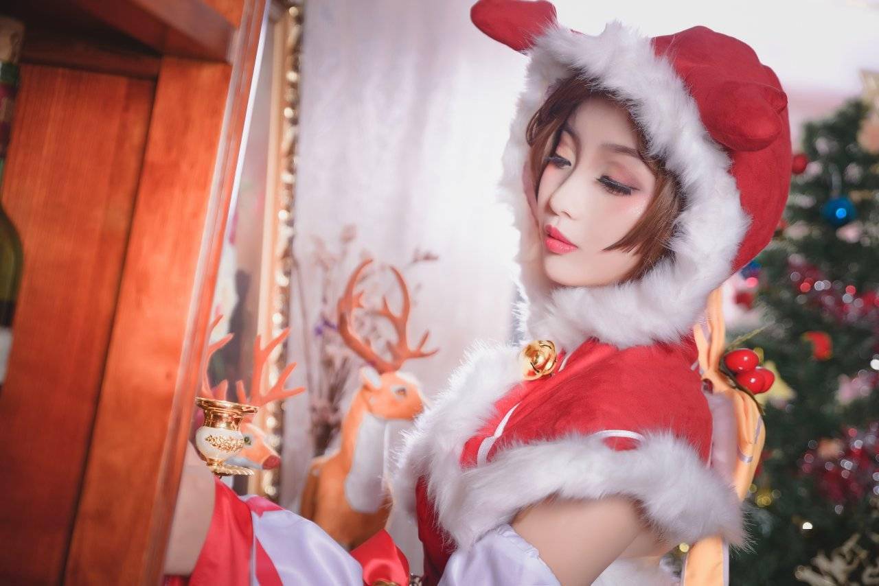 貂蝉圣诞恋歌cosplay 今夜我就是你的圣诞礼物,喜欢吗