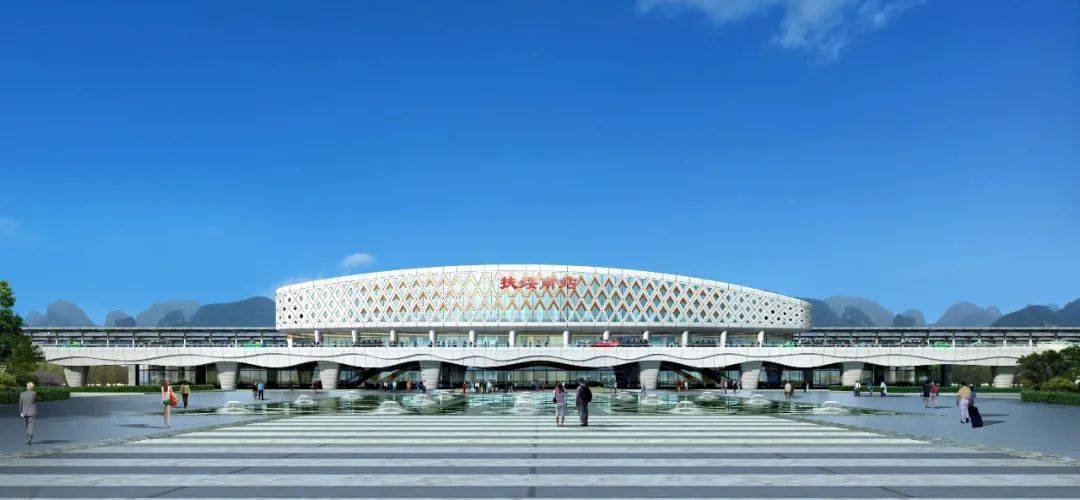 扶绥南站位于扶绥县城南侧,南友高速公路北侧约一公里处,与南友高速