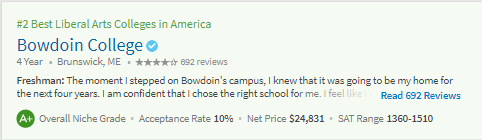 美国文理学院排名_最新|2021美国文理学院两大排名汇总(USNews&Niche)