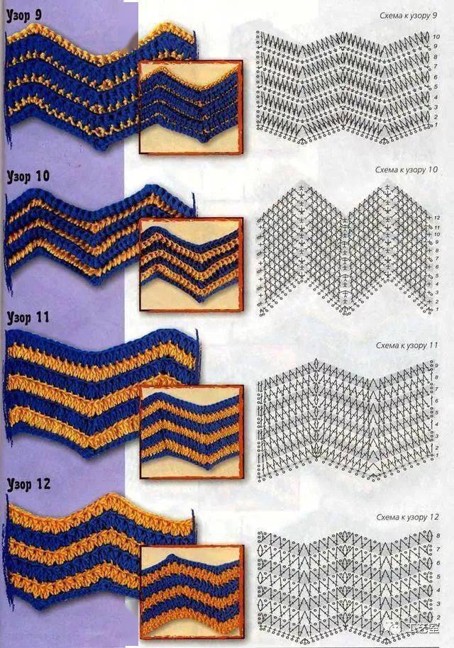 波浪|42款钩针波浪编织花样,钩到手抽筋(附教程)
