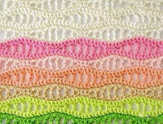 波浪|42款钩针波浪编织花样,钩到手抽筋(附教程)