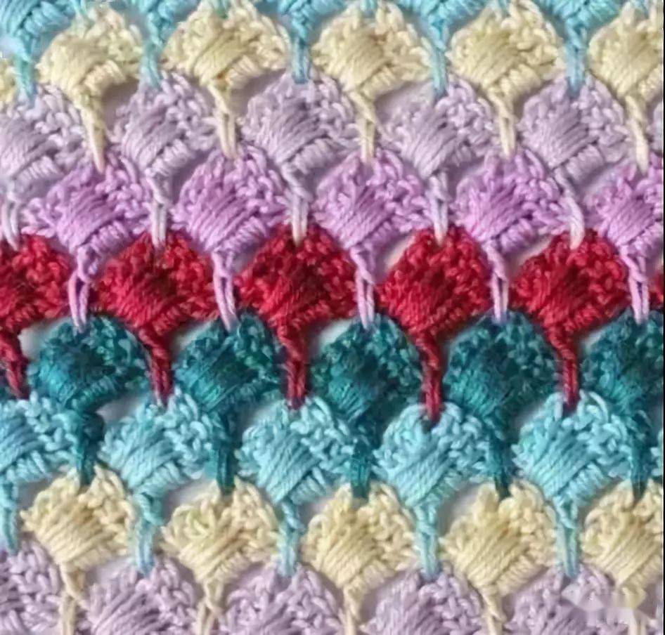 波浪|42款钩针波浪编织花样,钩到手抽筋(附教程)