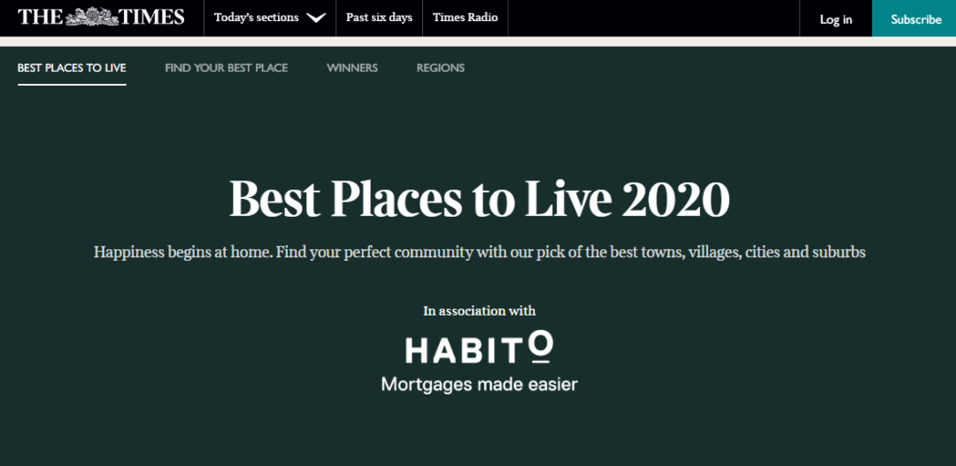 2020泰晤士报英国大_《泰晤士报》2020年英国最宜居地区:在“村里”的留