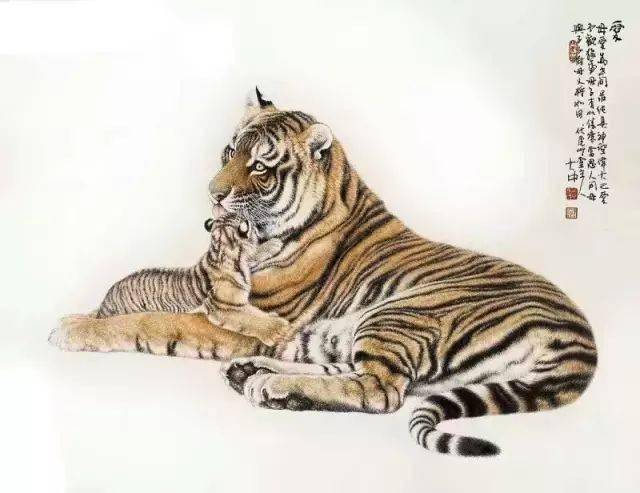 冯大中画虎,虎虎生威!