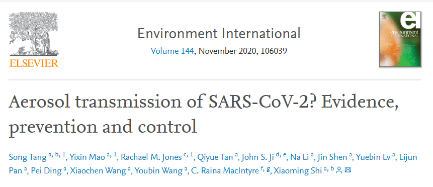 证据|新型冠状病毒的气溶胶传播？证据、预防和控制
