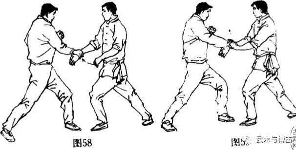 擒拿术关节卸脱法:抓手折腕法和夹肘折腕法
