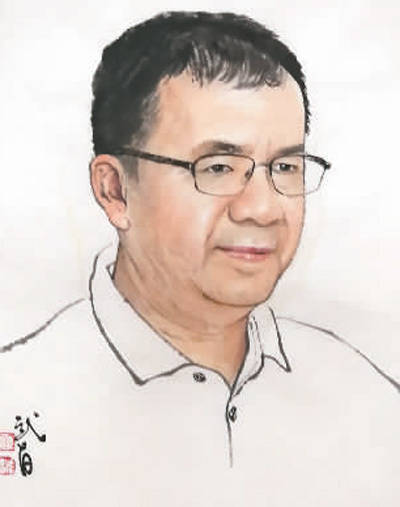 何小亚肖像画 本栏目画家张武昌绘