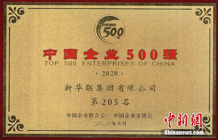 资产规模|新华联集团名列2020中国企业500强第205位