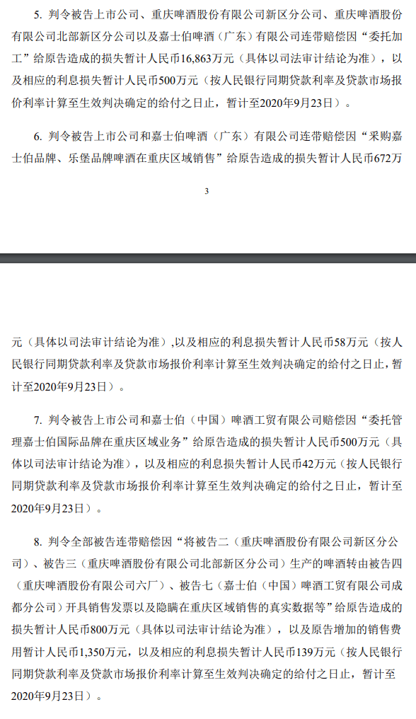自己人|忍了9年忍无可忍！重庆啤酒被自己人起诉挤占“山城”市场份额