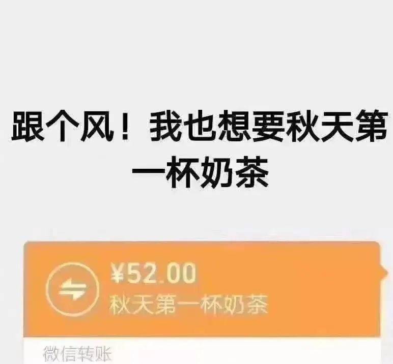 什么|秋天的第一杯奶茶，什么会梗？