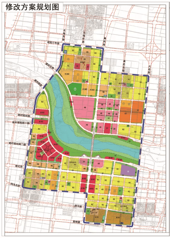修改方案规划图潇河产业园区太原起步区i区(中心区)控制性详细规划