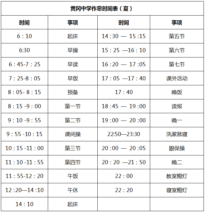 全国重点中学作息时间表曝光,哪所学校最"残酷?