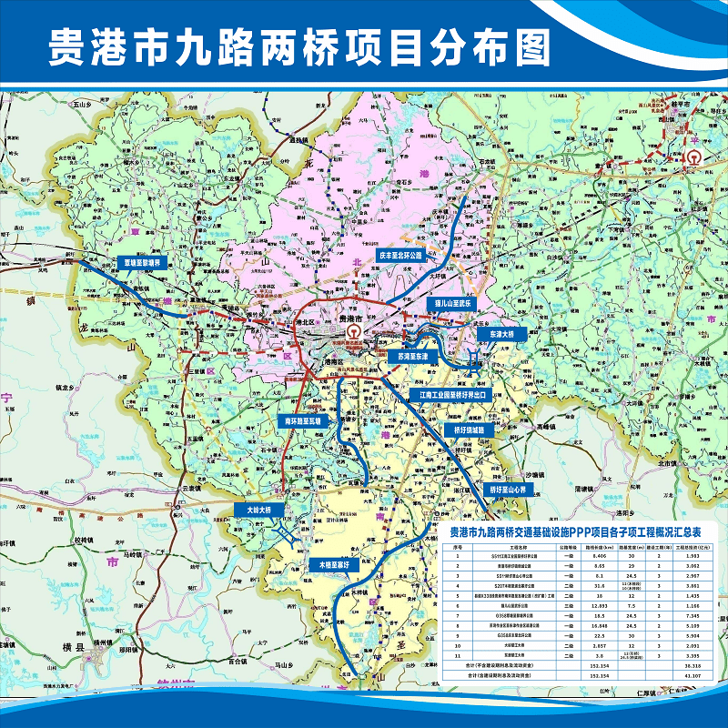 贵港九路两桥建设新进展曝光._公路