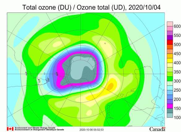 臭氧|世界气象组织：2020年南极臭氧空洞又大又深