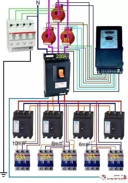 135张图!开关,电机,断路器,电热偶,电表接线图大全!