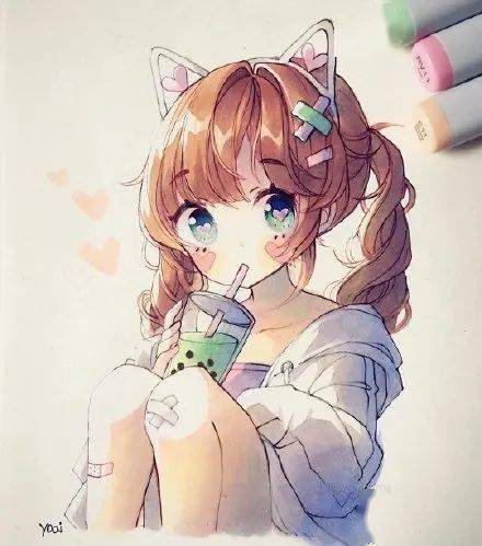 马克笔打造的二次元少女光影,超适合收藏跟画!