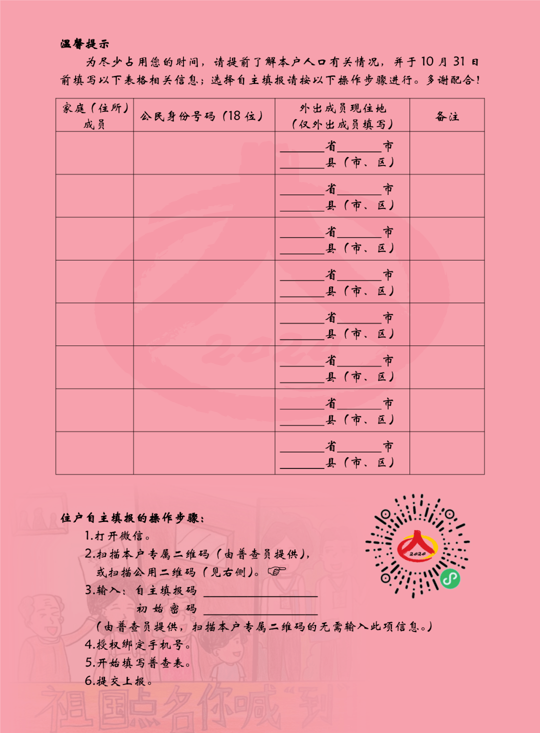 第七次人口普查致住户一封信视频_第七次人口普查图片(3)