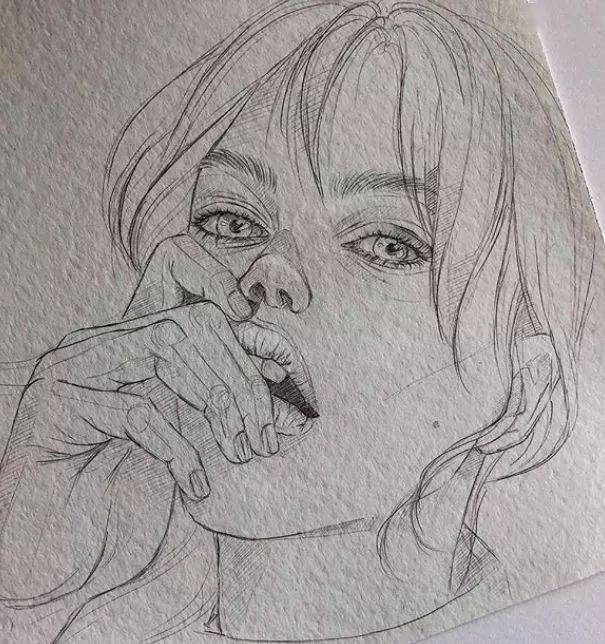 水彩|沉迷眼睛刻画的小伙伴看过来！Lina的水彩人物肖像步骤统统分享给你！