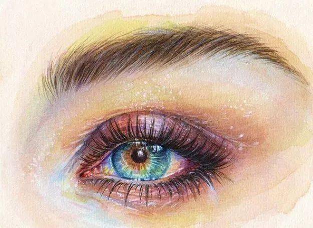 水彩|沉迷眼睛刻画的小伙伴看过来！Lina的水彩人物肖像步骤统统分享给你！