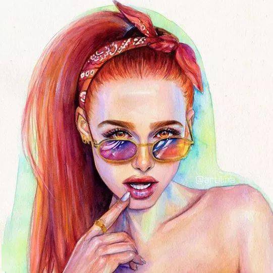 水彩|沉迷眼睛刻画的小伙伴看过来！Lina的水彩人物肖像步骤统统分享给你！