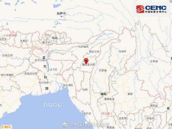 来自|印度发生5.1级地震，震源深度40千米