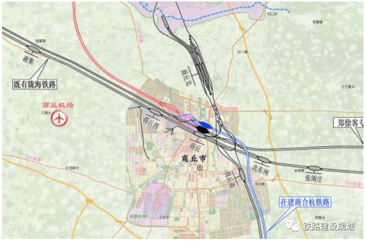 雄安至商丘高铁线路平面示意图(备注:图中阳谷东站为预留车站)京雄