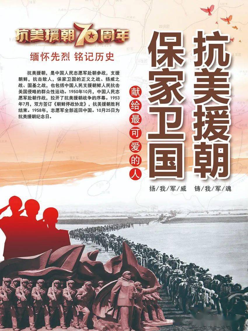【子凡文化】纪念抗美援朝70周年宣传挂图/展板