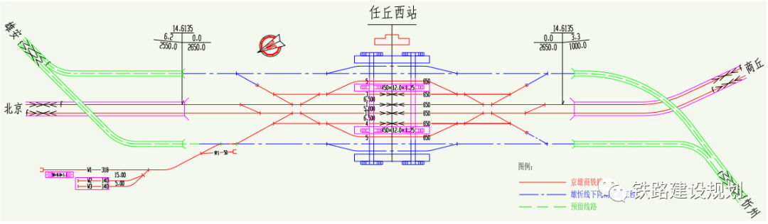 任丘西站平面布置图▼