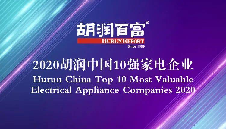 聚享游胡润发布中国10强家电企业榜单：格力电器排名第二(图1)